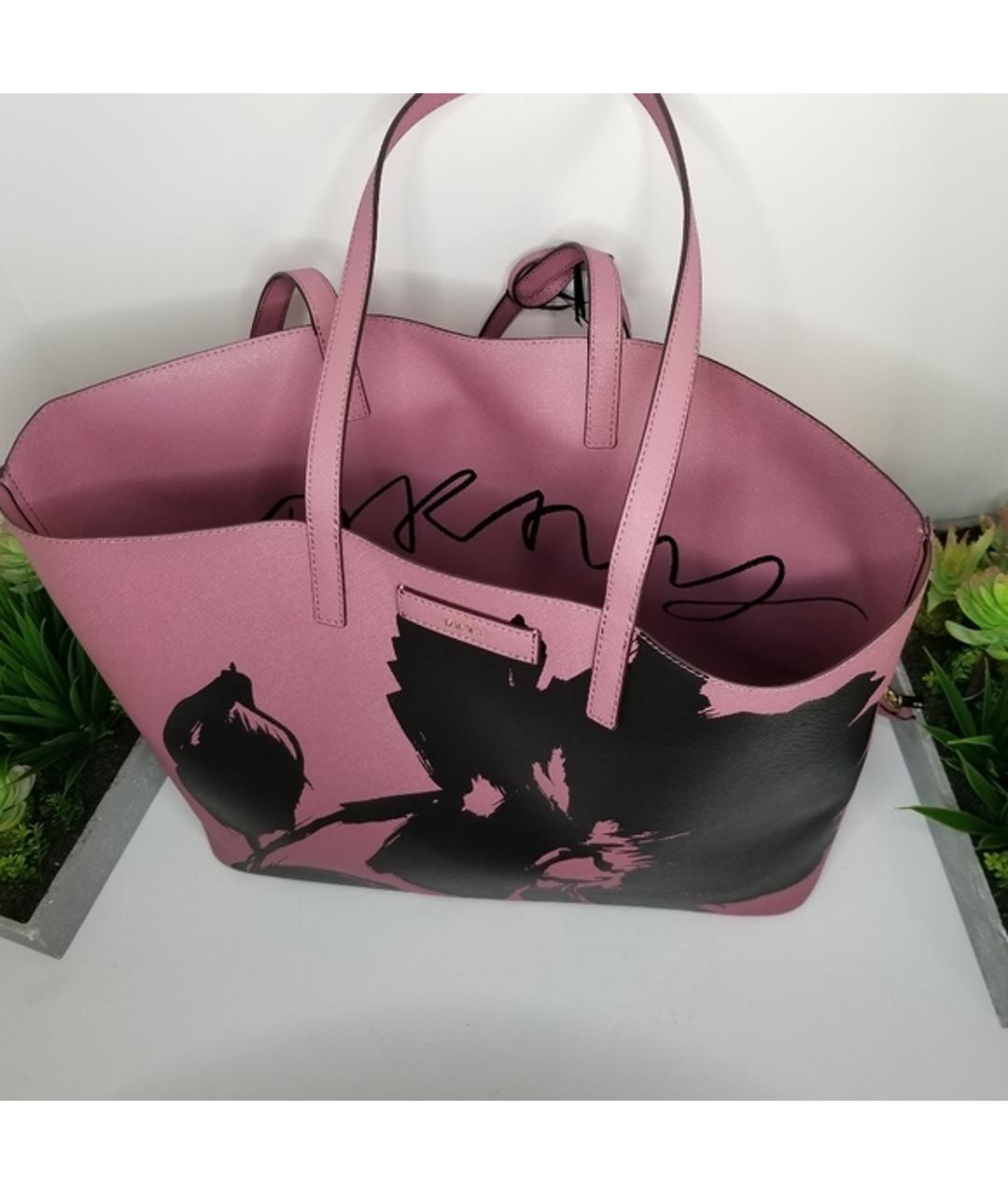 DKNY Розовая сумка тоут из искусственной кожи, фото 7