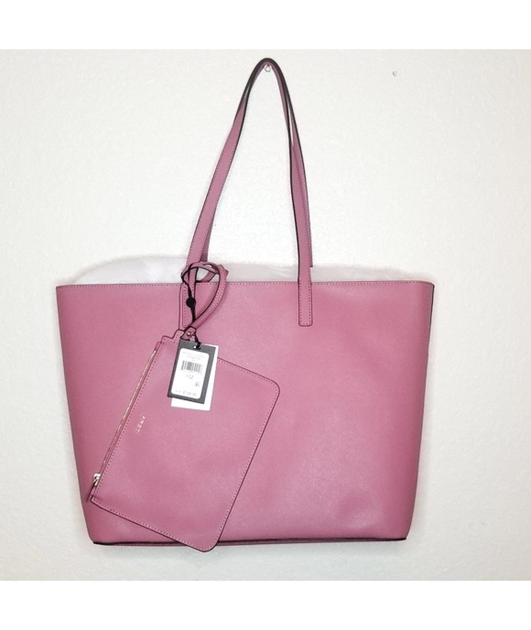 DKNY Розовая сумка тоут из искусственной кожи, фото 2