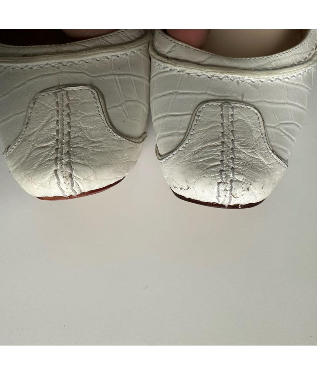 CELINE PRE-OWNED Белые кожаные туфли, фото 6