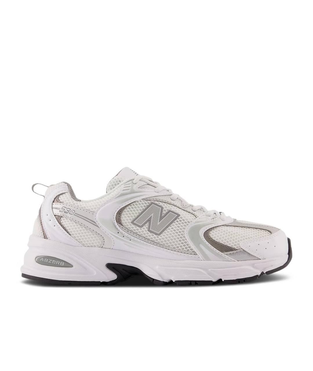 NEW BALANCE Серебряные текстильные кроссовки, фото 1