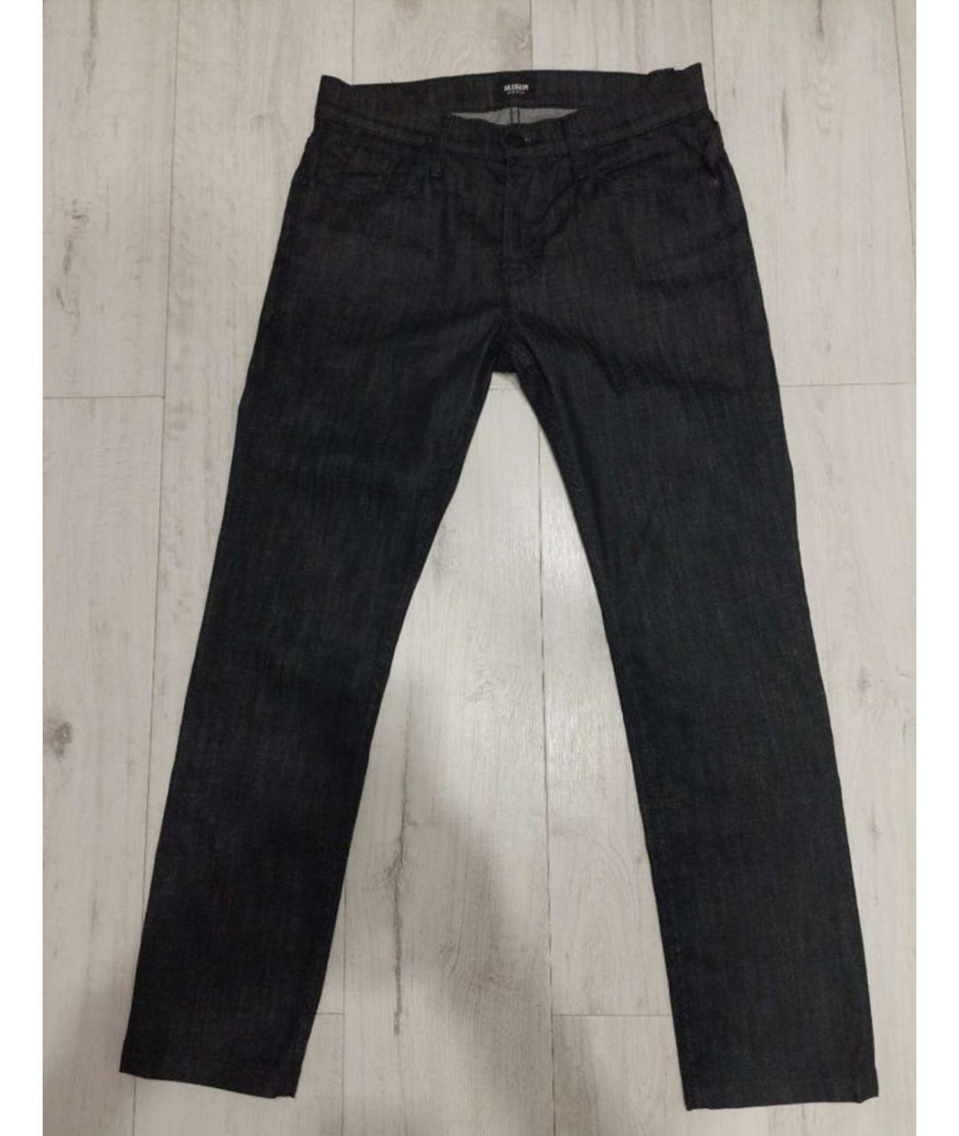 HUDSON Черные хлопковые прямые джинсы, фото 8