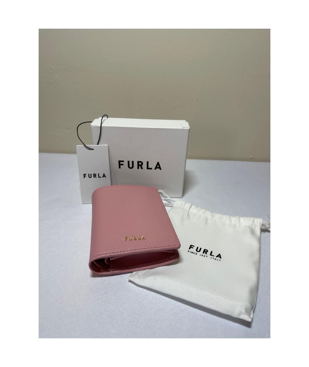 FURLA Розовый кожаный кошелек, фото 2