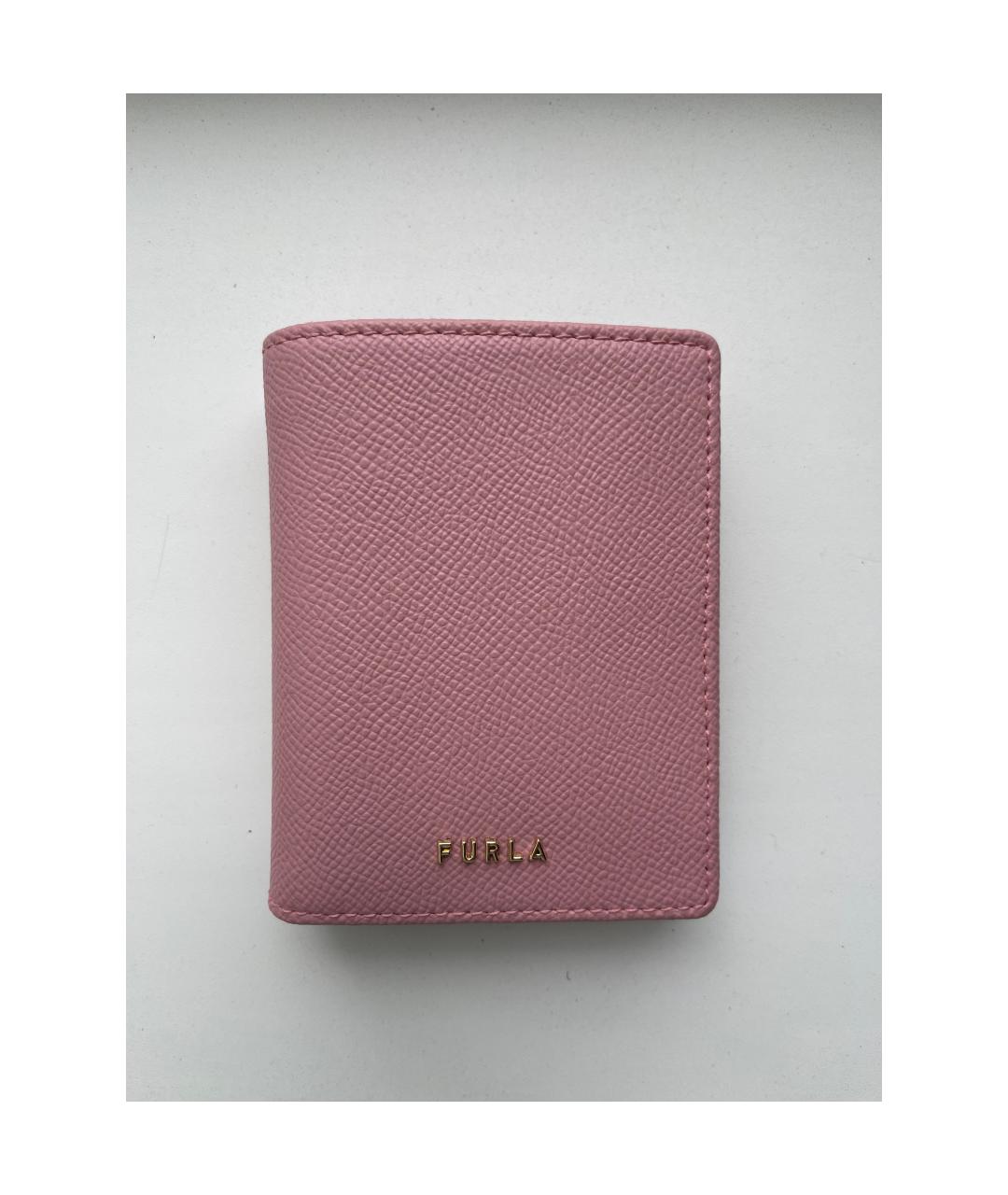 FURLA Розовый кожаный кошелек, фото 4