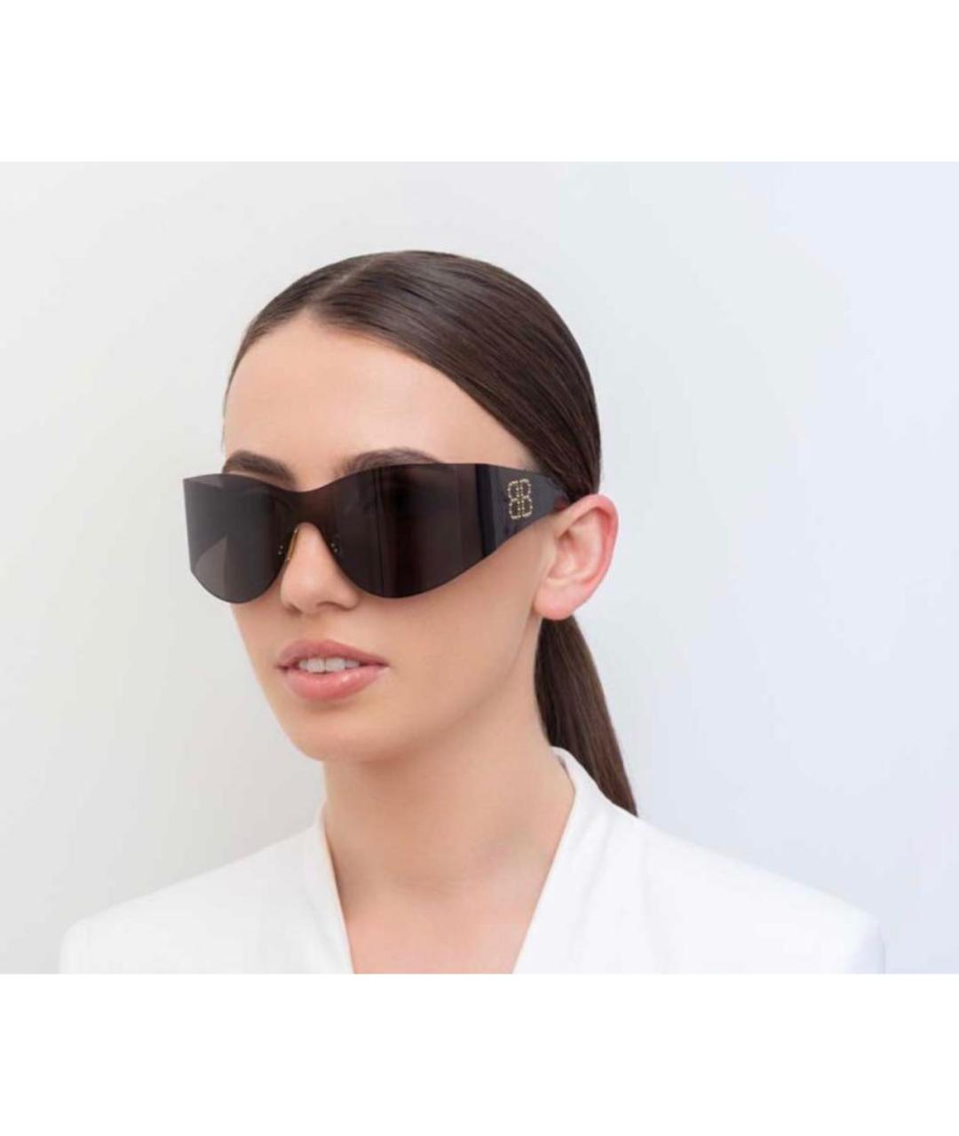 BALENCIAGA Черные пластиковые солнцезащитные очки, фото 8