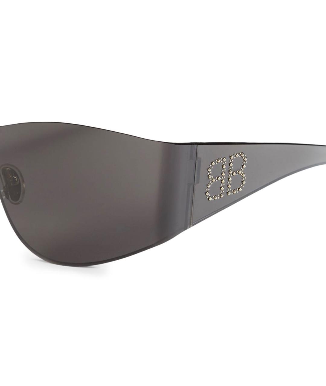 BALENCIAGA Черные пластиковые солнцезащитные очки, фото 3