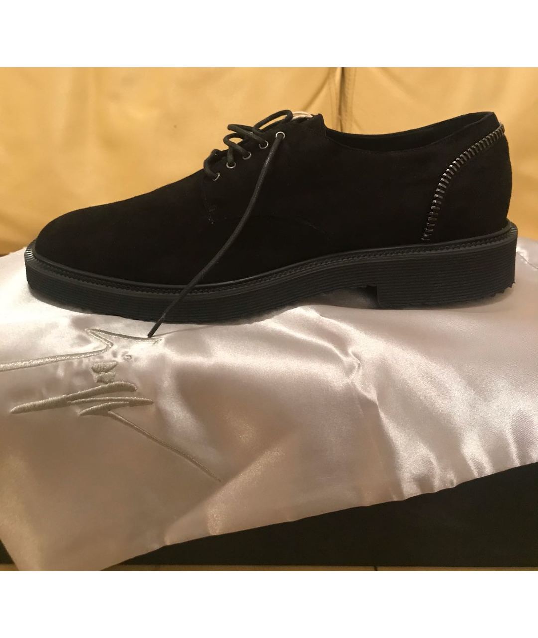 GIUSEPPE ZANOTTI DESIGN Черные замшевые туфли, фото 4