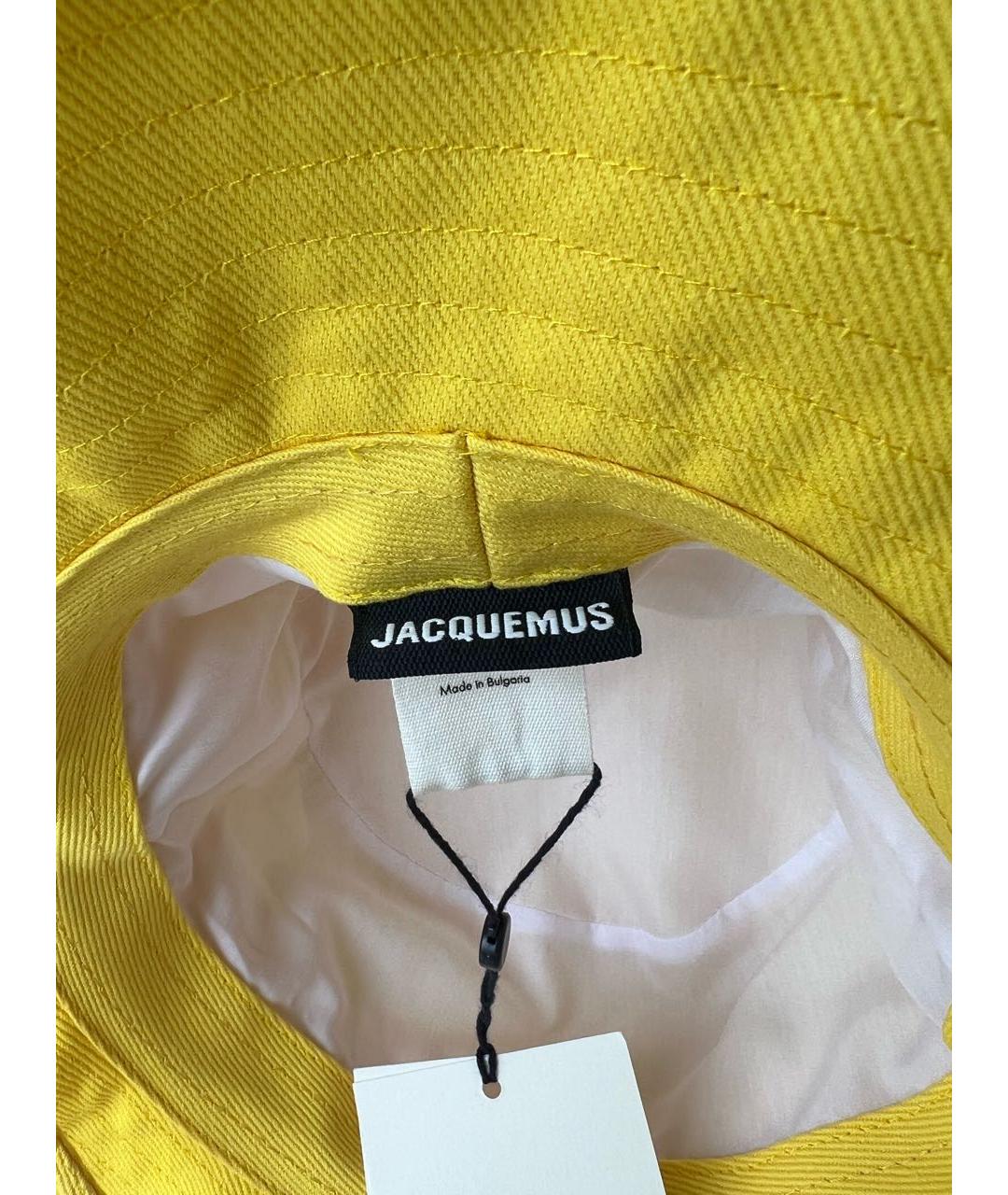 JACQUEMUS Желтая хлопковая панама, фото 6