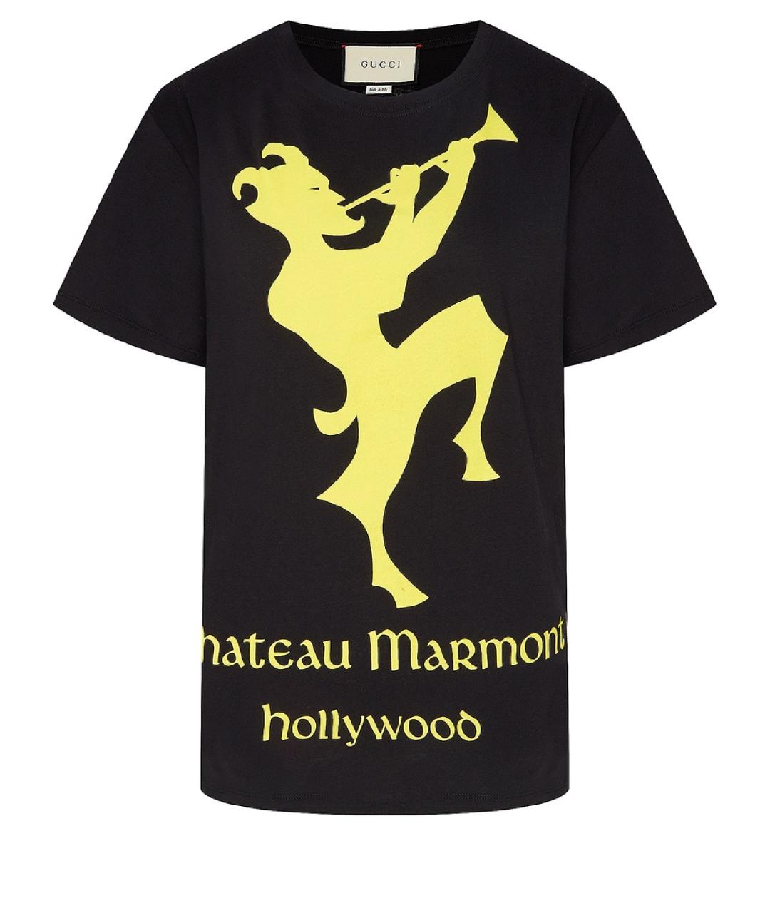 GUCCI Черная хлопковая футболка, фото 1