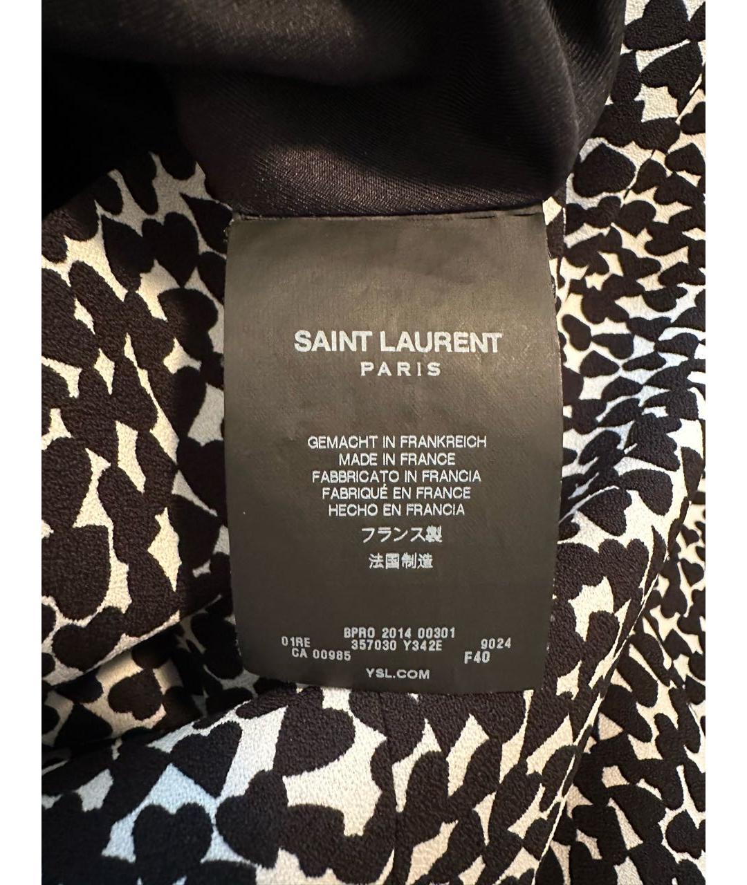 SAINT LAURENT Черное вискозное коктейльное платье, фото 5