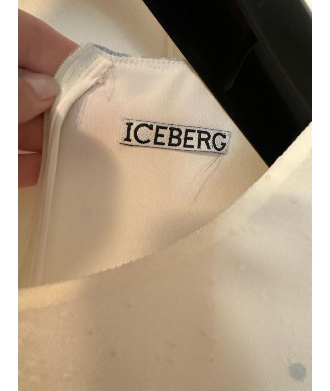 ICEBERG Белое шелковое повседневное платье, фото 4