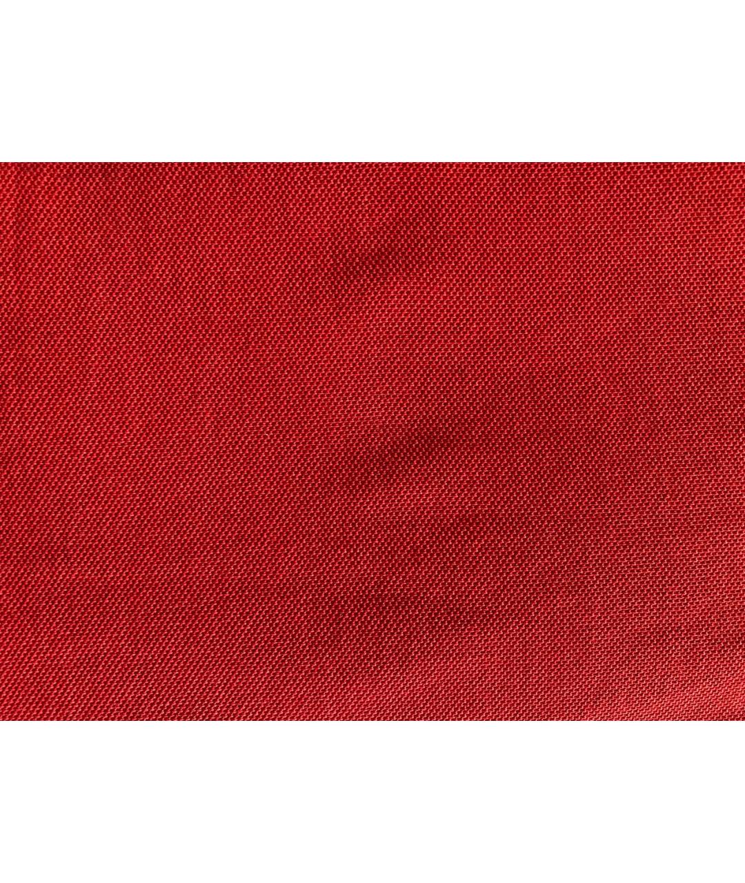 BURBERRY Красное хлопковое поло с коротким рукавом, фото 4