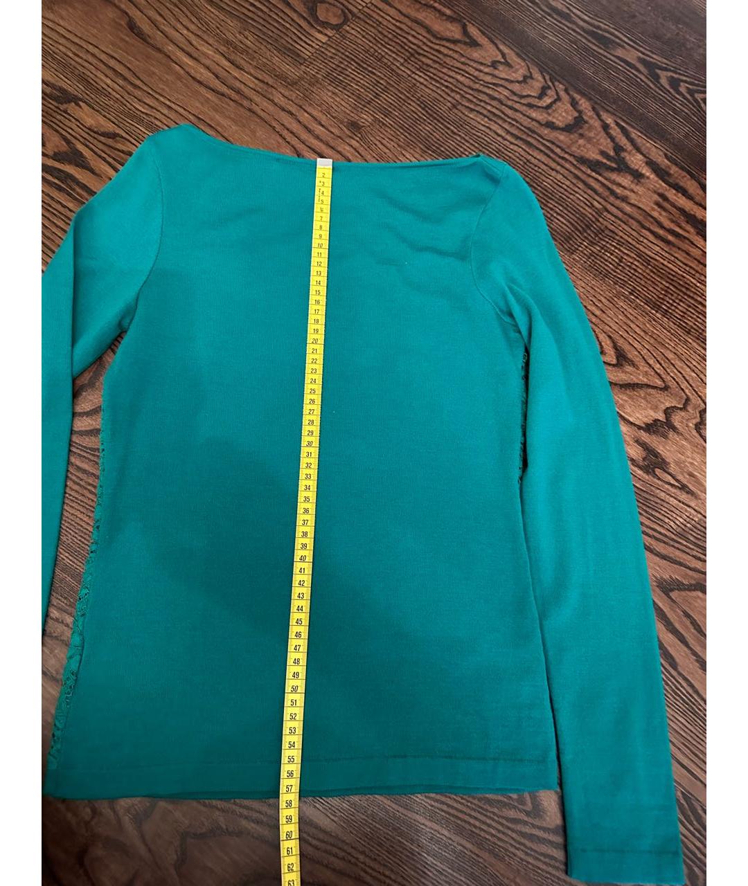 BLUMARINE Зеленый шерстяной джемпер / свитер, фото 4