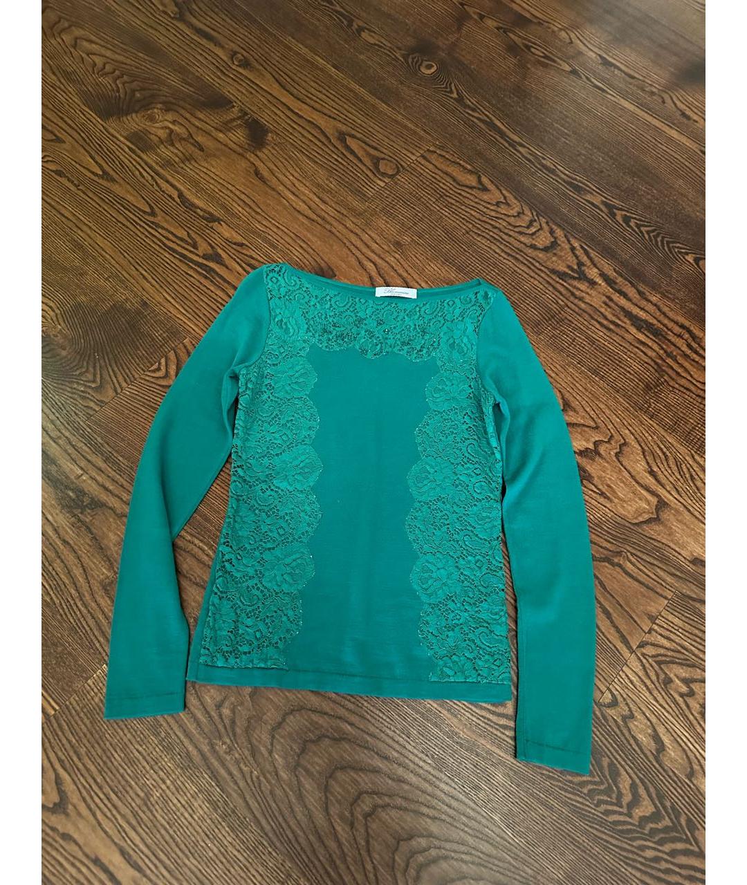 BLUMARINE Зеленый шерстяной джемпер / свитер, фото 6