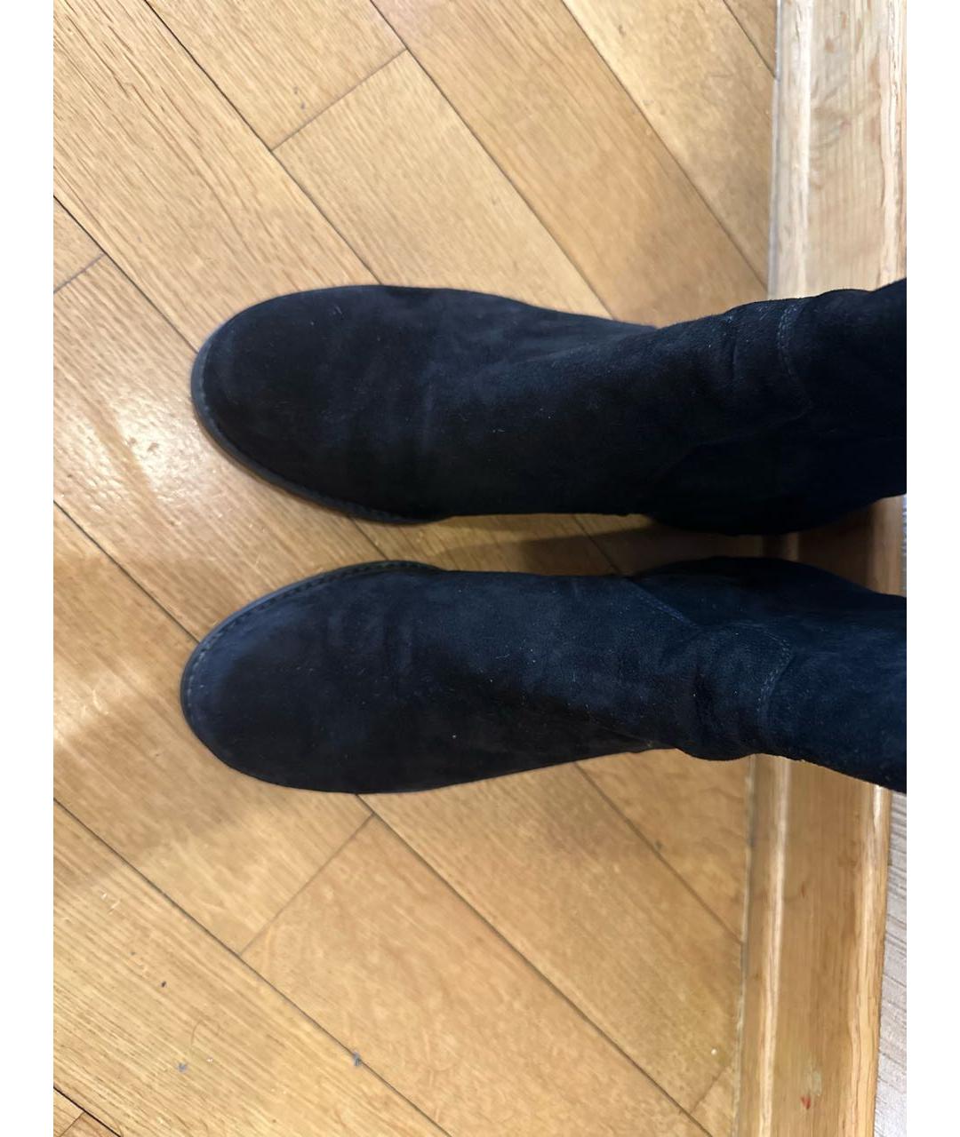 STUART WEITZMAN Черные замшевые ботфорты, фото 3