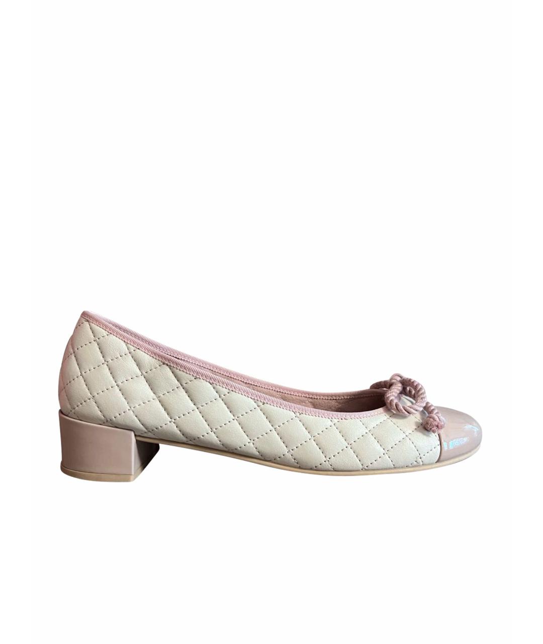 PRETTY BALLERINAS Розовые кожаные туфли, фото 1