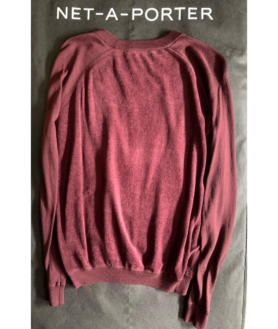 THEORY Бордовый шерстяной джемпер / свитер, фото 5