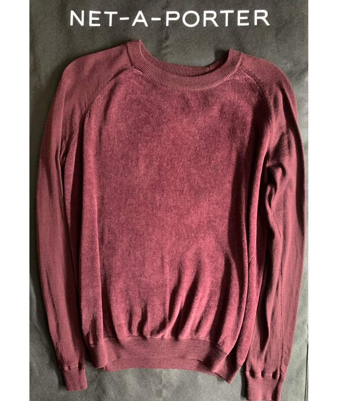 THEORY Бордовый шерстяной джемпер / свитер, фото 3