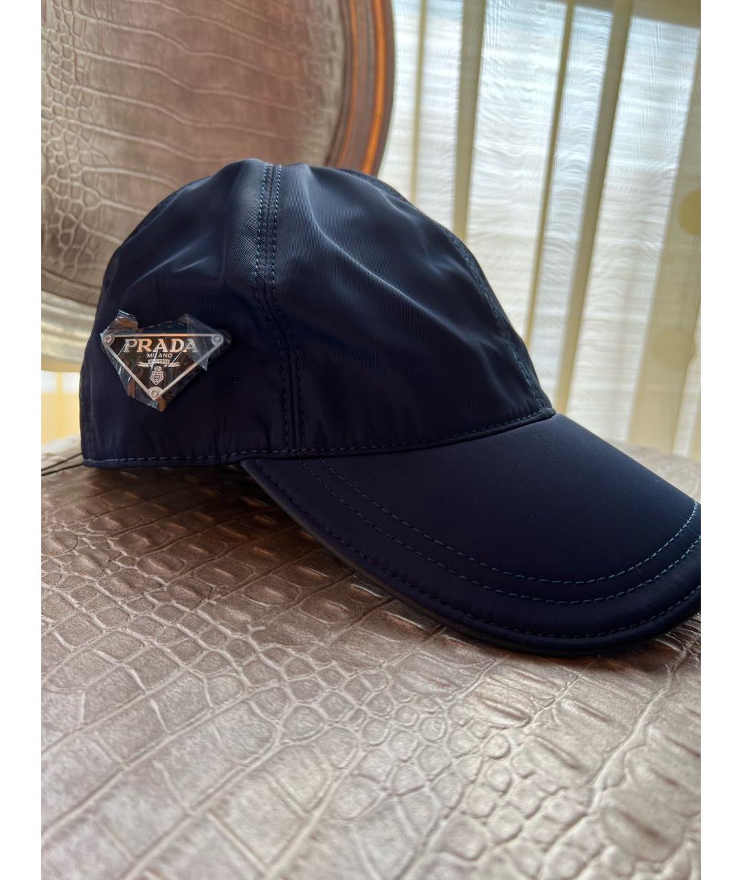 PRADA Темно-синяя кепка/бейсболка, фото 2