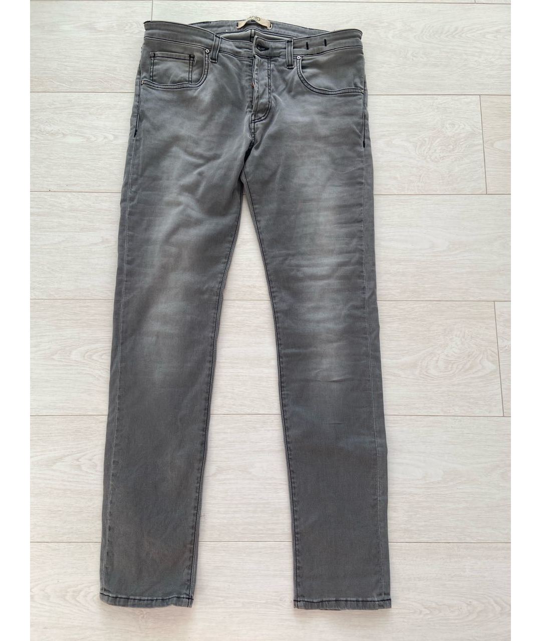 LIU JO Серые хлопко-эластановые джинсы слим, фото 6