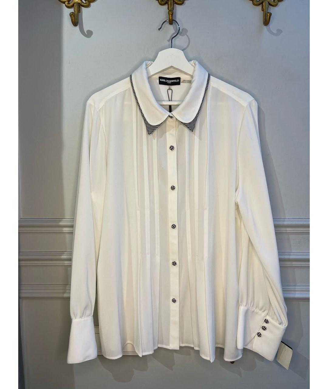 KARL LAGERFELD Белая полиэстеровая рубашка, фото 4