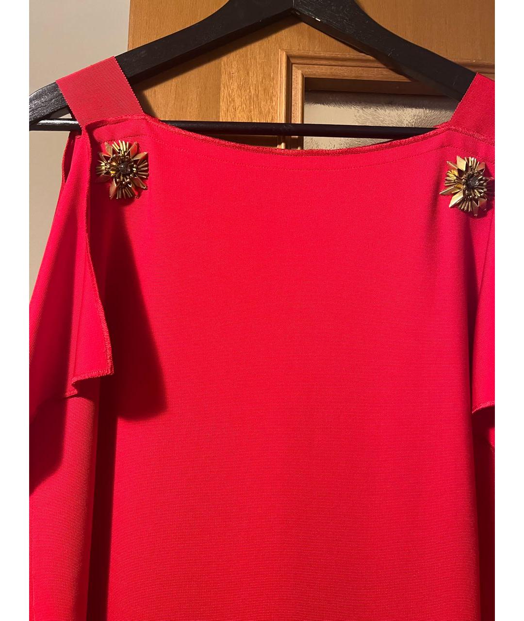 ALBERTA FERRETTI Красное полиамидовое коктейльное платье, фото 2