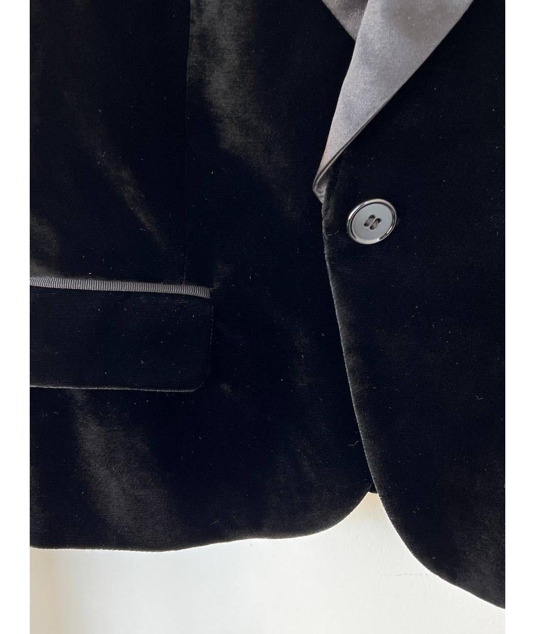DOLCE&GABBANA Черный бархатный жакет/пиджак, фото 3