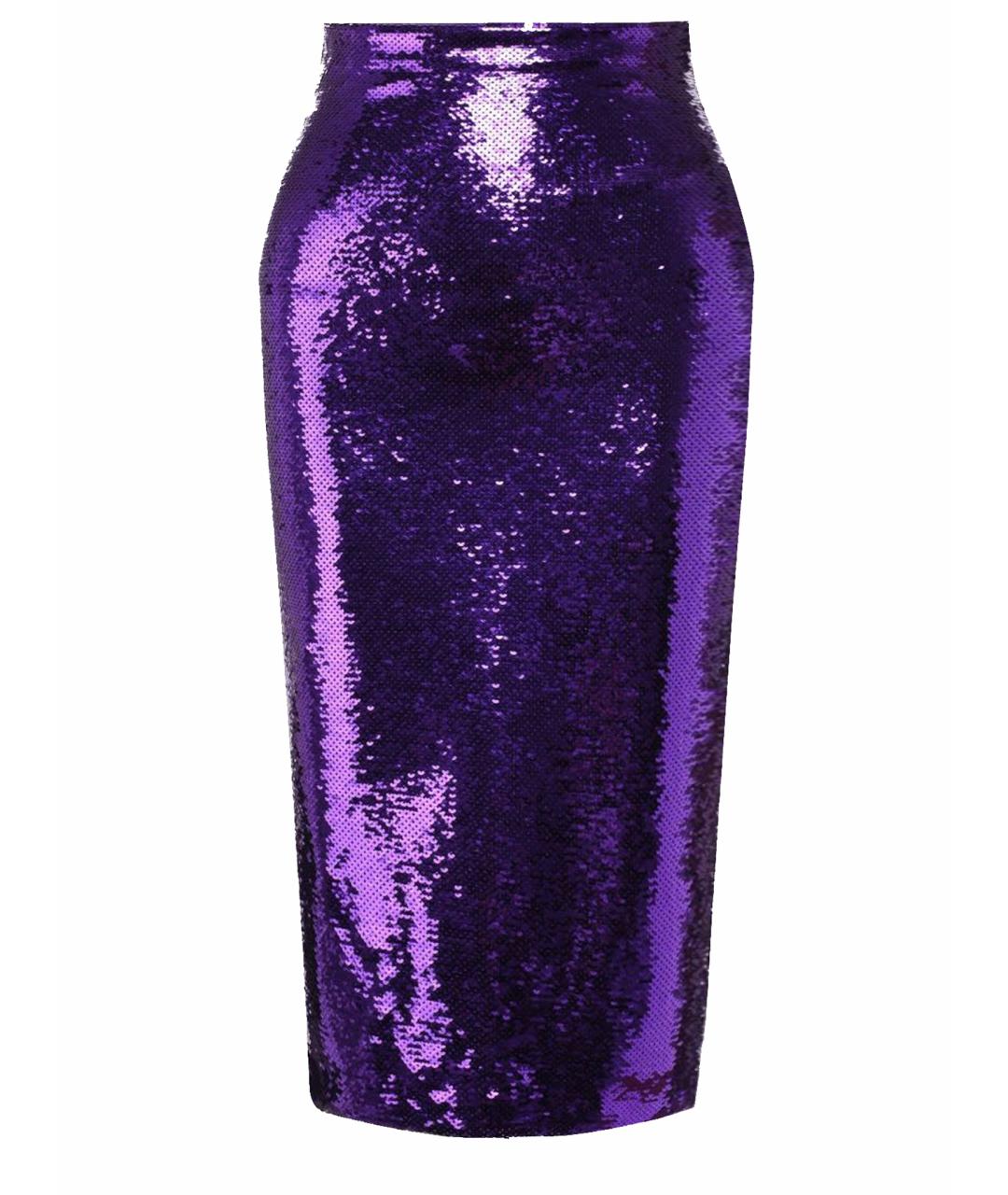 TOM FORD Фиолетовая полиэстеровая юбка миди, фото 1