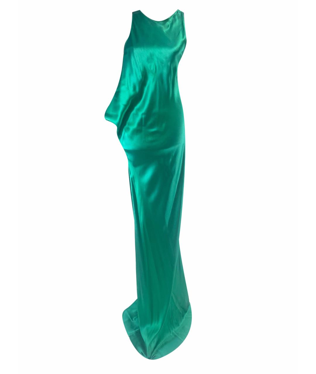 HAIDER ACKERMANN Зеленые шелковое коктейльное платье, фото 1