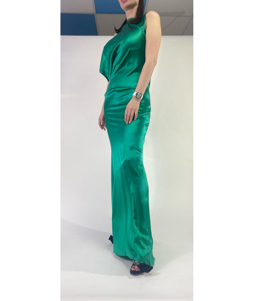 HAIDER ACKERMANN Зеленые шелковое коктейльное платье, фото 6