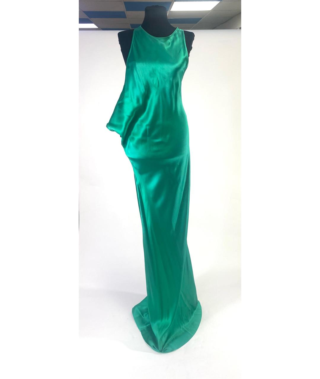 HAIDER ACKERMANN Зеленые шелковое коктейльное платье, фото 9