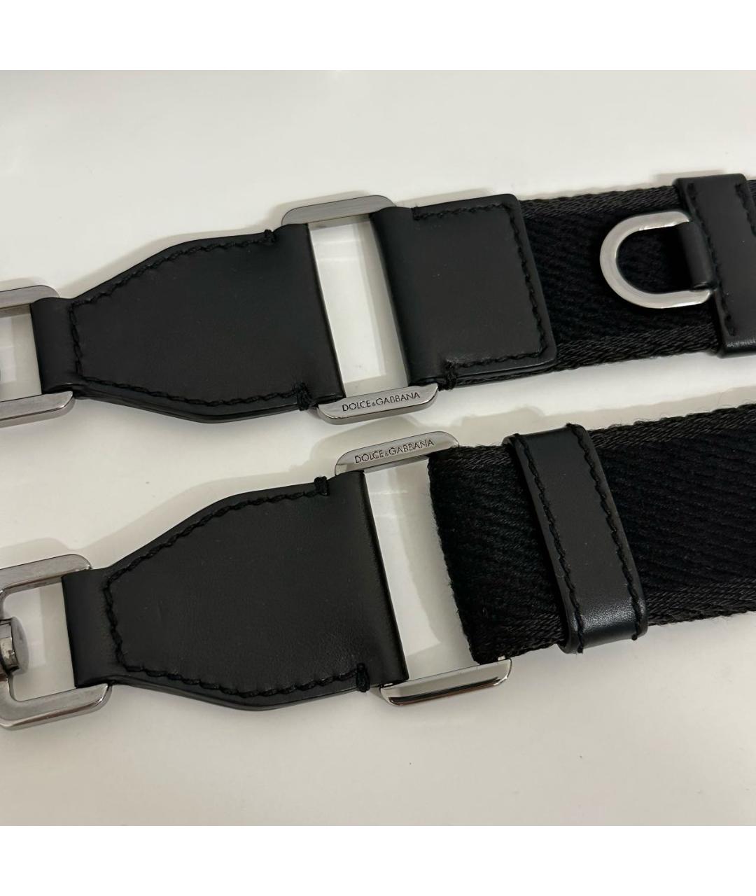 DOLCE&GABBANA Черная кожаная сумка на плечо, фото 5