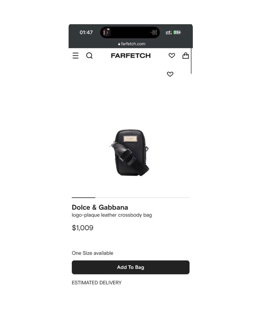 DOLCE&GABBANA Черная кожаная сумка на плечо, фото 8