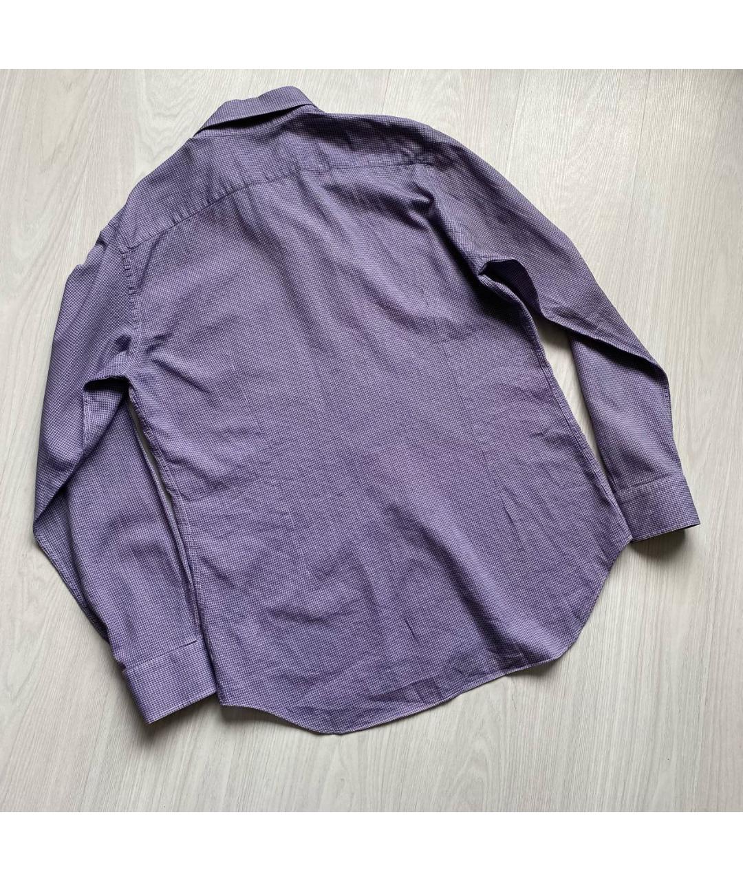 CORNELIANI Фиолетовая хлопковая кэжуал рубашка, фото 7