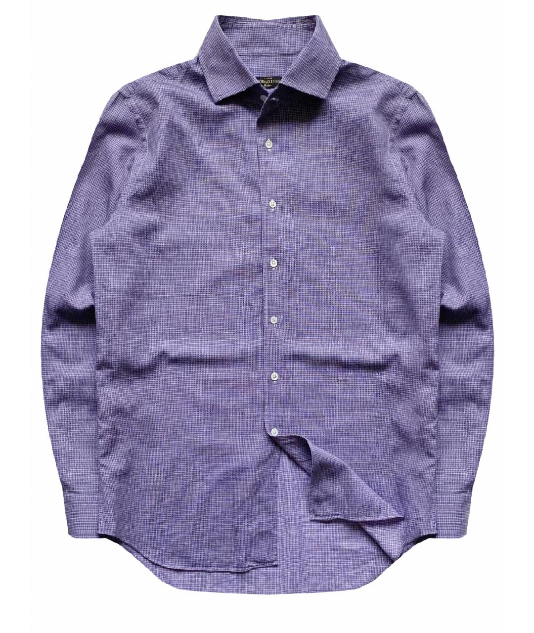 CORNELIANI Фиолетовая хлопковая кэжуал рубашка, фото 1