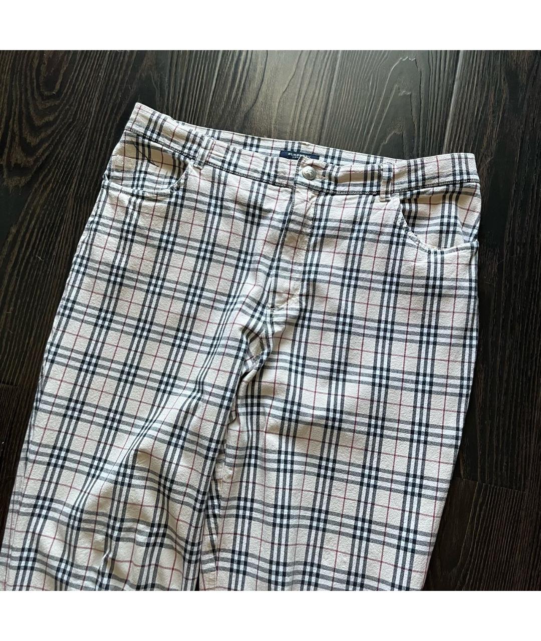 BURBERRY Хлопко-эластановые повседневные брюки, фото 2
