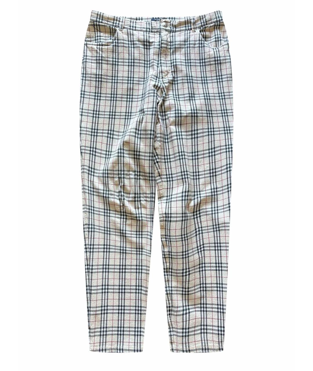BURBERRY Хлопко-эластановые повседневные брюки, фото 1
