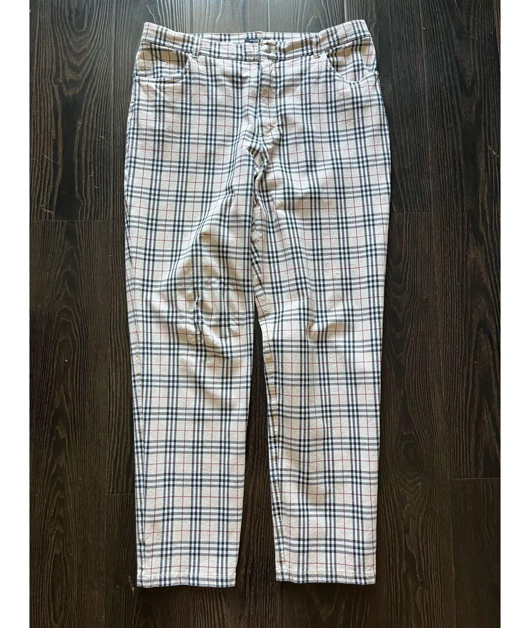 BURBERRY Хлопко-эластановые повседневные брюки, фото 9