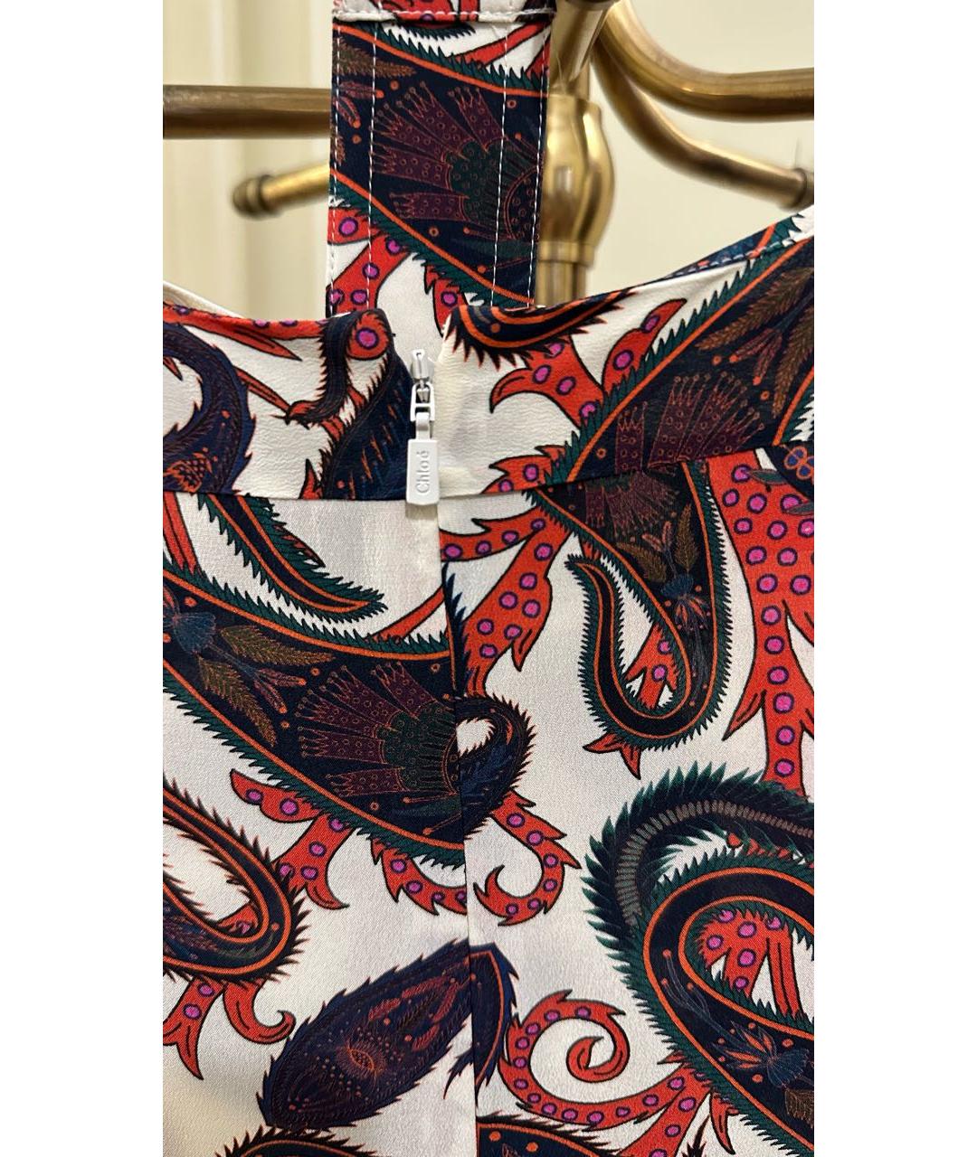CHLOE Бордовое шелковое вечернее платье, фото 3