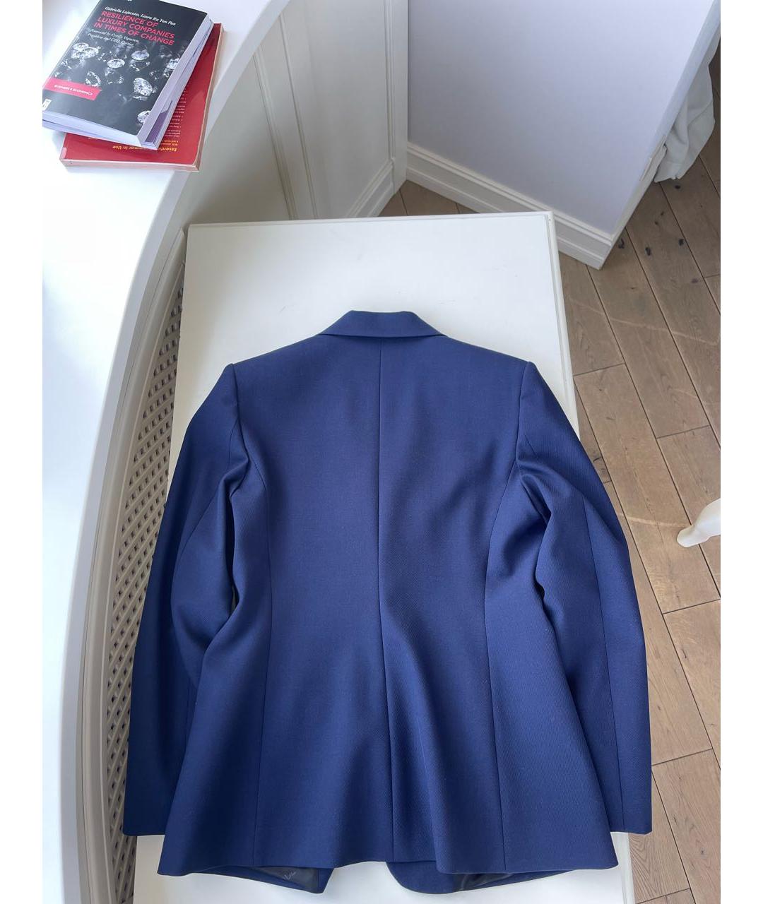 BOUTIQUE MOSCHINO Темно-синий вискозный жакет/пиджак, фото 2