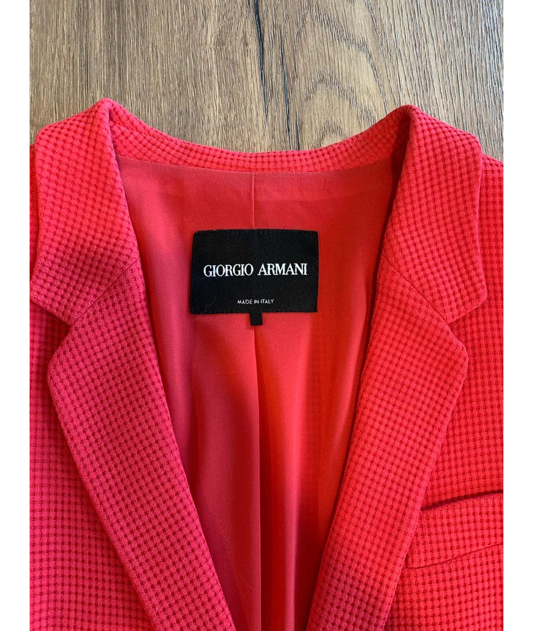 GIORGIO ARMANI Красный вискозный жакет/пиджак, фото 4