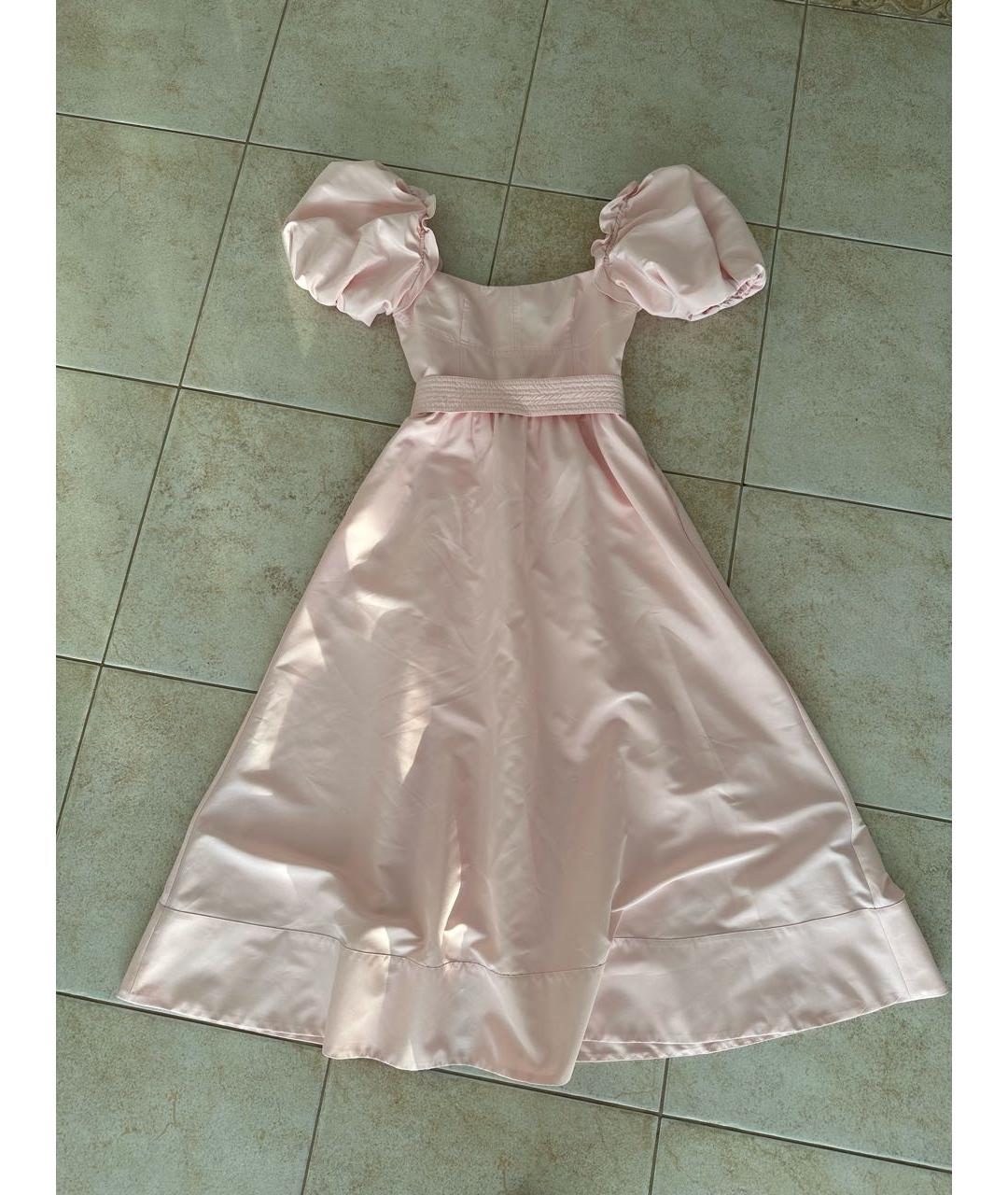 SELF-PORTRAIT Розовое полиэстеровое платье, фото 5
