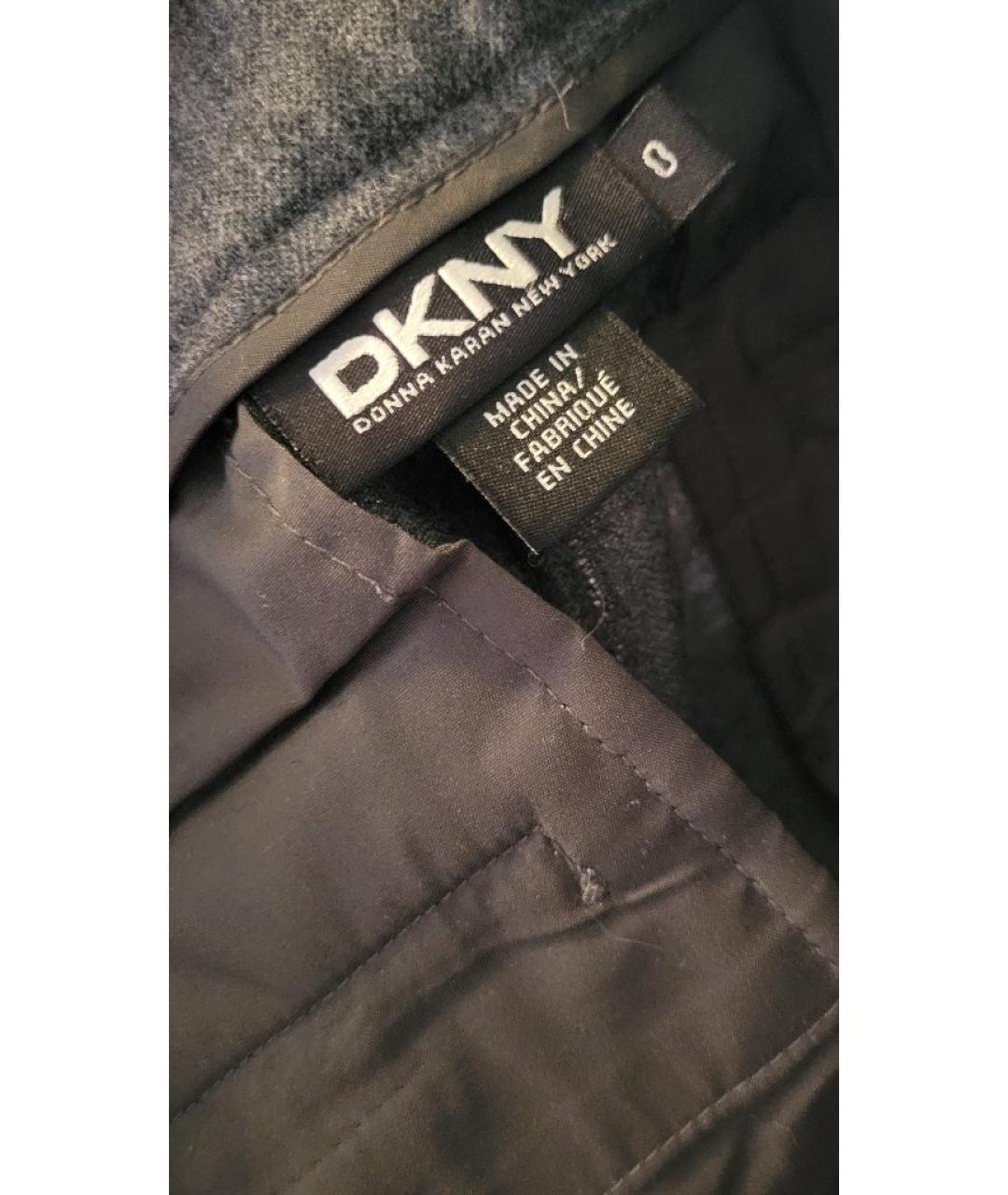 DKNY Серые шерстяные прямые брюки, фото 2