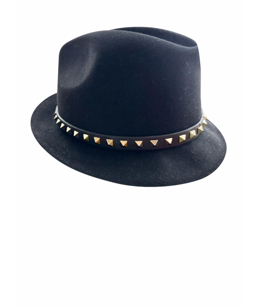 VALENTINO Черная шерстяная шляпа, фото 1