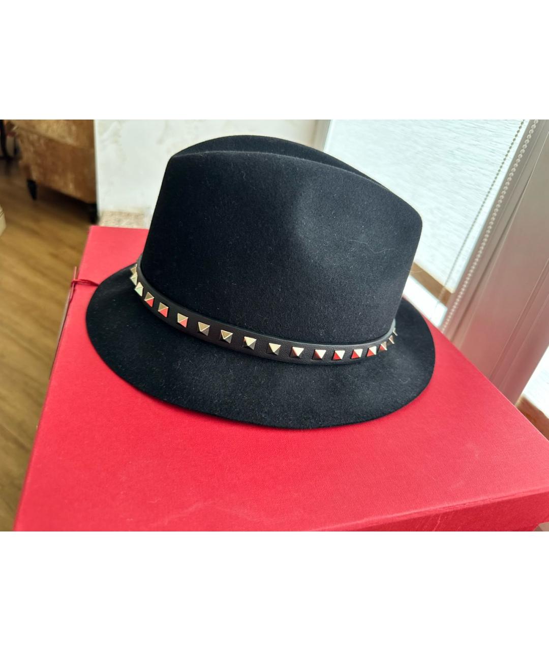 VALENTINO Черная шерстяная шляпа, фото 2
