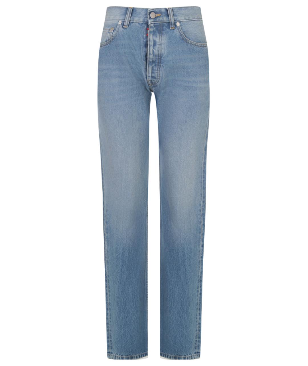 MAISON MARGIELA Голубые прямые джинсы, фото 1