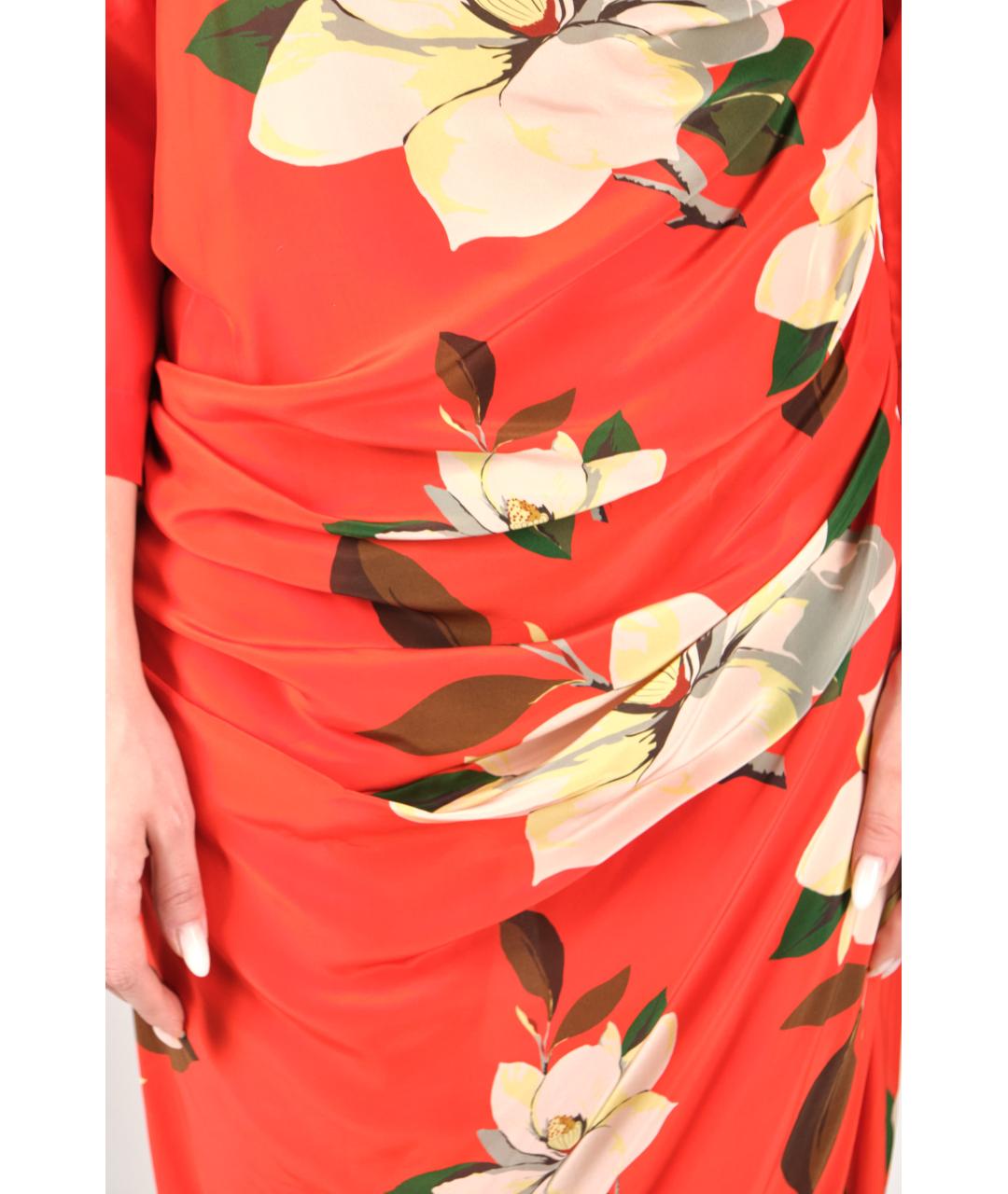 VIVIENNE WESTWOOD ANGLOMANIA Красное полиэстеровое повседневное платье, фото 4