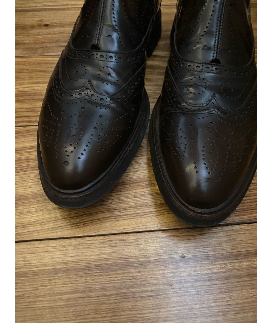 DOLCE&GABBANA Коричневые кожаные высокие ботинки, фото 8