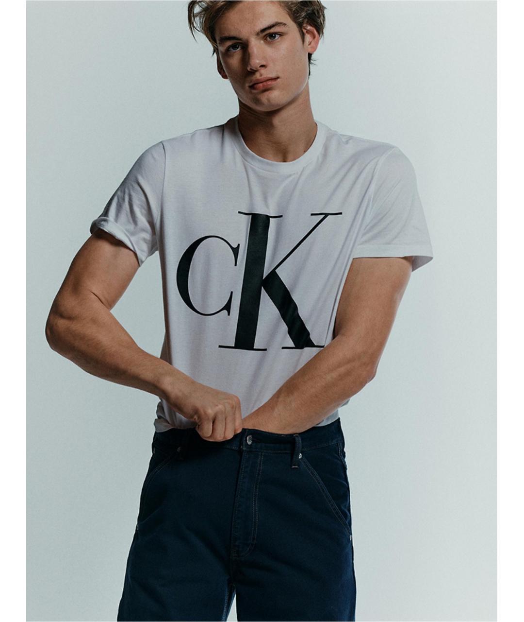 CALVIN KLEIN Белая хлопковая майка, фото 4