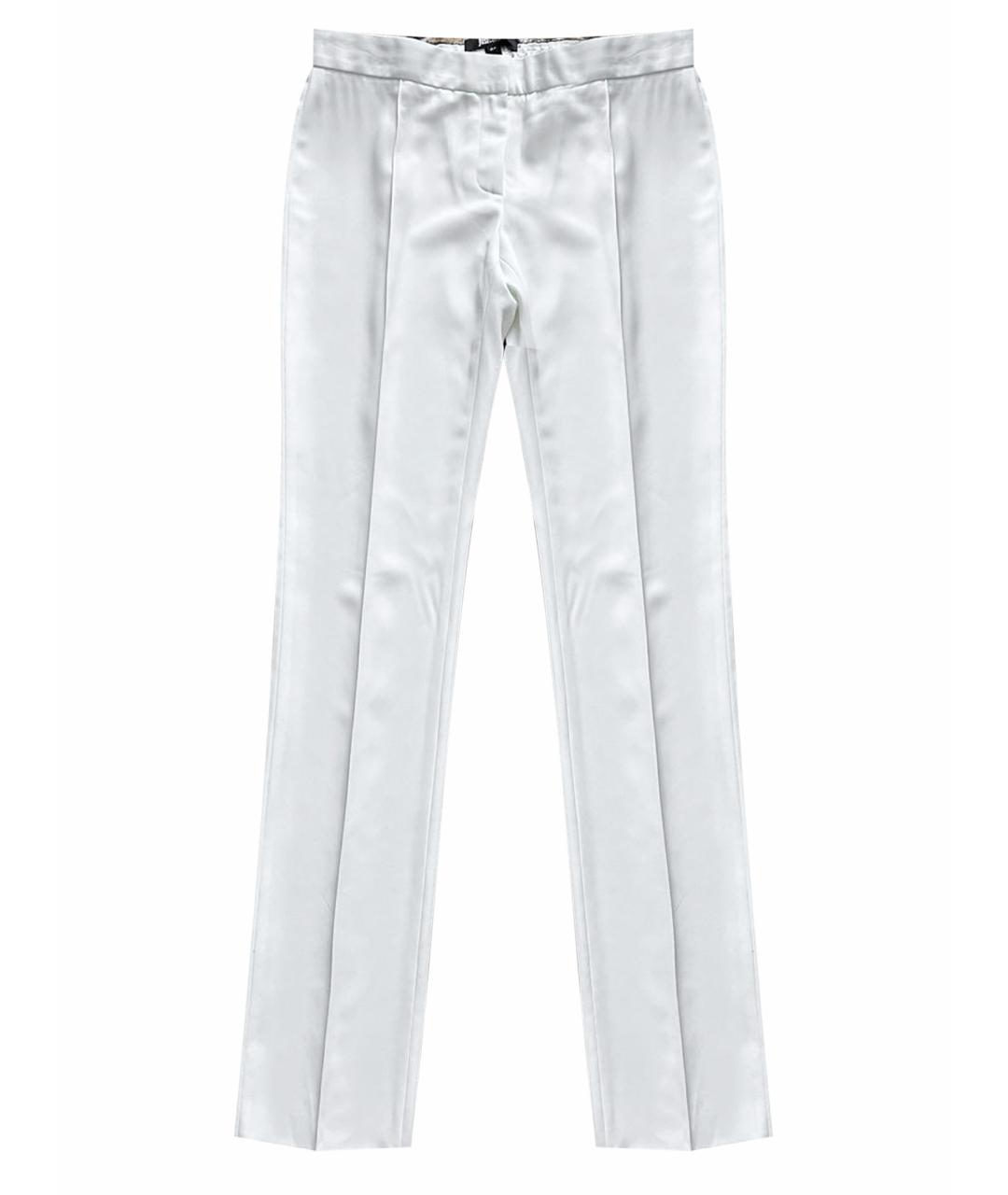 JUST CAVALLI Белые полиэстеровые прямые брюки, фото 1