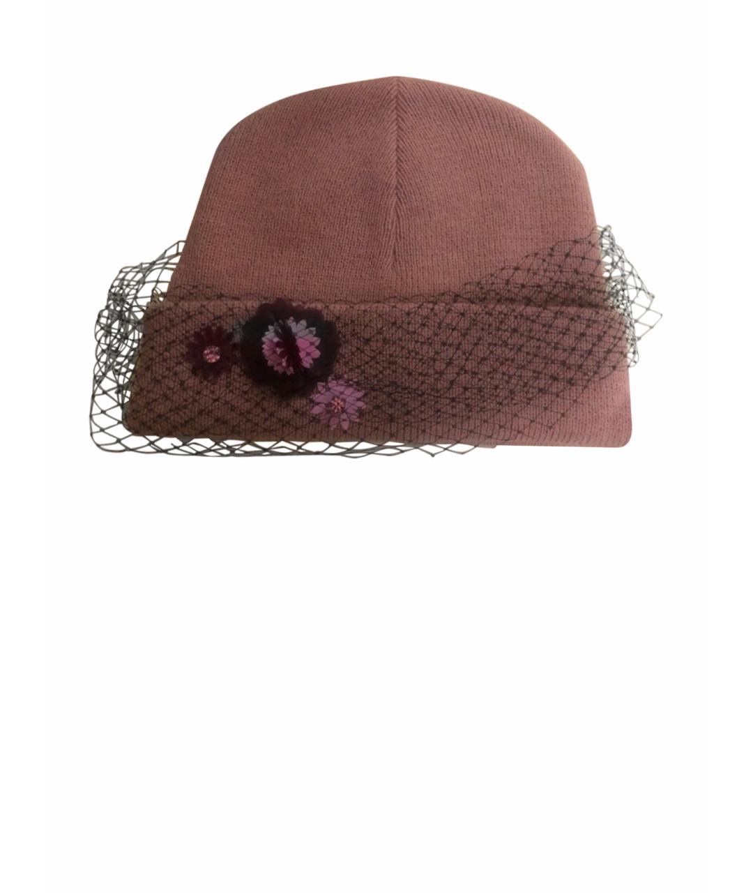 PINKO Коралловая шерстяная шапка, фото 1